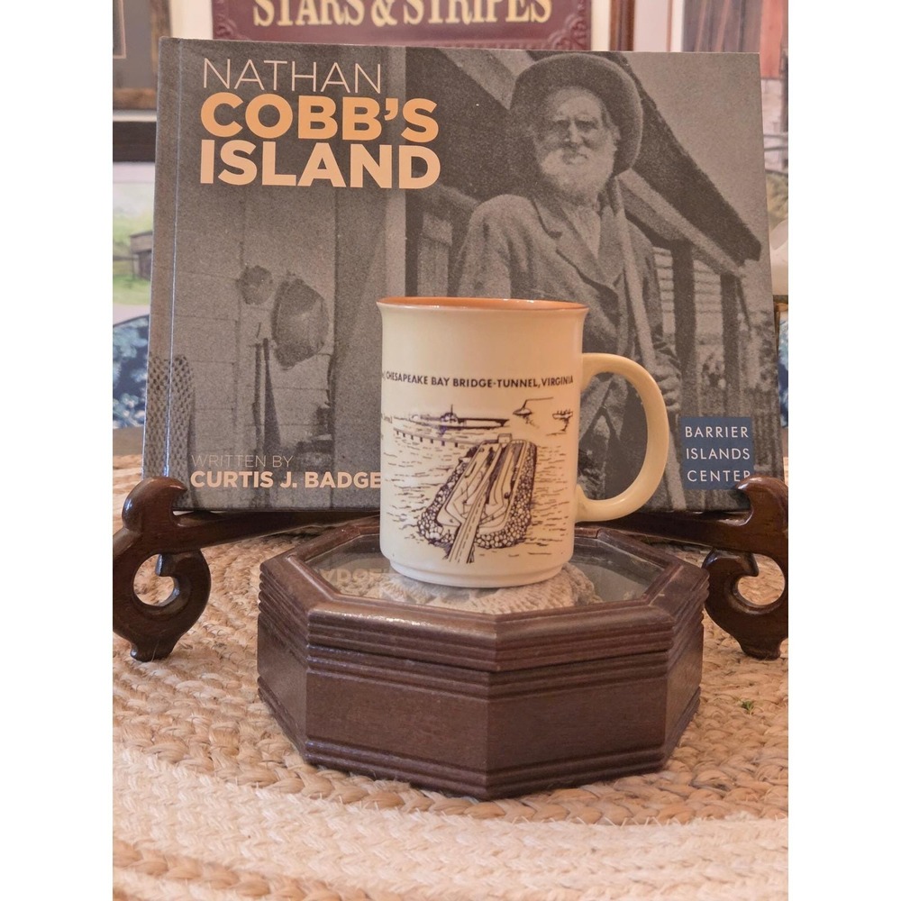 Chesapeake Bay Bridge-Tunnel Mug & Nathan Cobb's Island Book Virginia History
